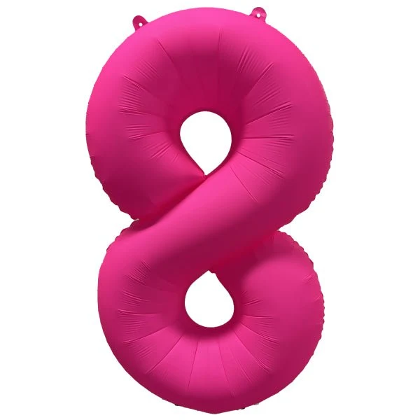 8 vuoden kuva ilmapallo Neon vaaleanpunainen tyhjä 86cm