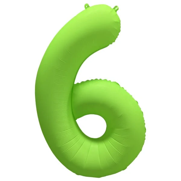 6 vuoden kuva ilmapallo Neon vihreä tyhjä 86cm