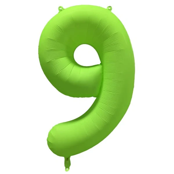 9 vuoden kuva ilmapallo Neon vihreä tyhjä 86cm