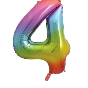 4 vuoden kuva ilmapallo Rainbow tyhjä 86cm