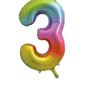 3 vuoden kuva ilmapallo Rainbow tyhjä 86cm