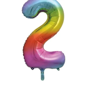 2 vuoden kuva ilmapallo Rainbow tyhjä 86cm