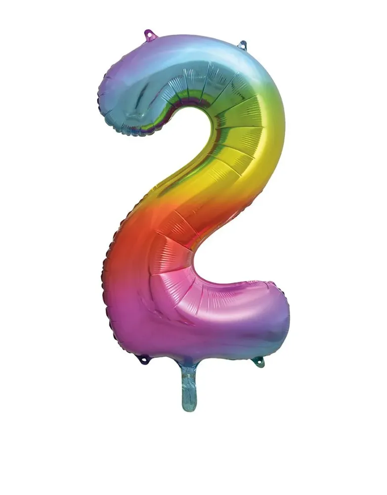 2 vuoden kuva ilmapallo Rainbow tyhjä 86cm