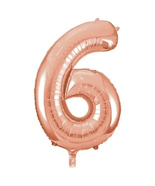 6 vuoden kuva ilmapallo Rose Gold tyhjä 86cm