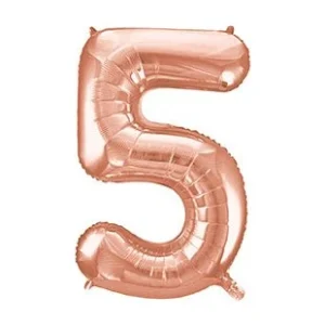 5 vuoden kuva ilmapallo Rose Gold tyhjä 86cm