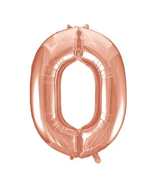 0 vuoden kuva ilmapallo Rose Gold tyhjä 86cm