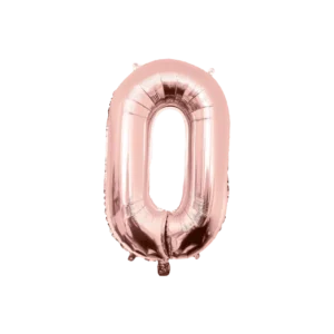 0 vuoden kuva ilmapallo Rose Gold tyhjä 86cm