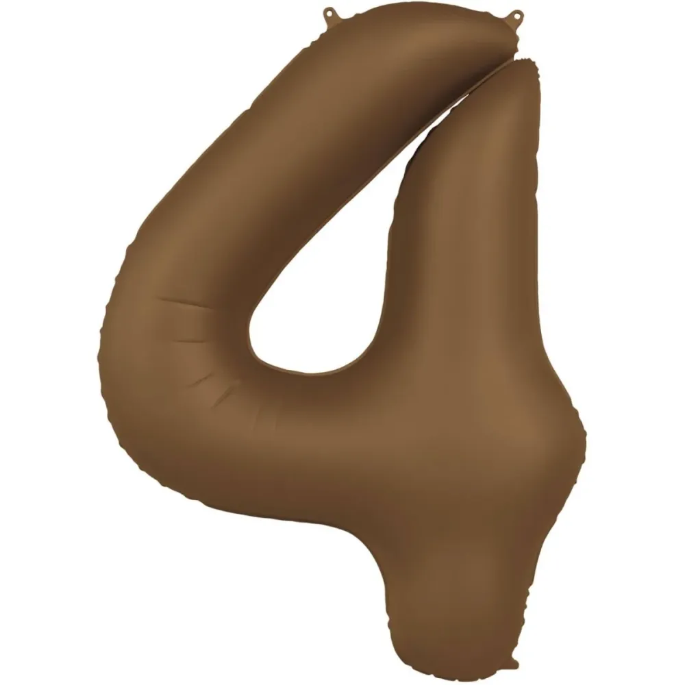 4 vuoden kuva ilmapallo ruskea matta 86cm
