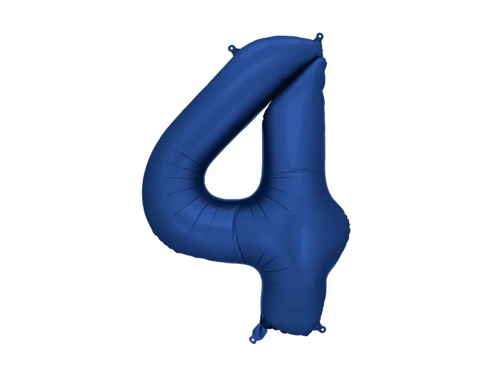 4 vuoden kuva ilmapallo sininen satiini folio tyhjä 86cm