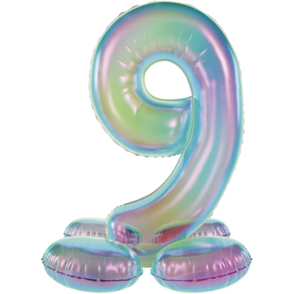 9 vuoden kuva ilmapallo Standard Holografinen tyhjä 72cm
