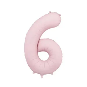 6 vuoden kuva ilmapallo vaaleanpunainen tyhjä 86cm