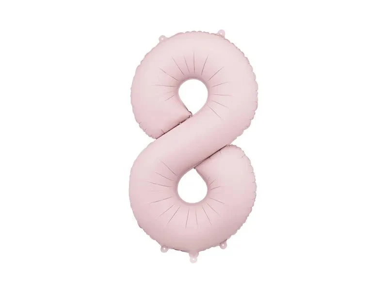 8 vuoden kuva ilmapallo vaaleanpunainen tyhjä 86cm