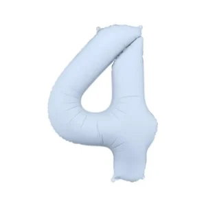 4 vuoden kuva ilmapallo vaaleansininen Matt tyhjä 86cm