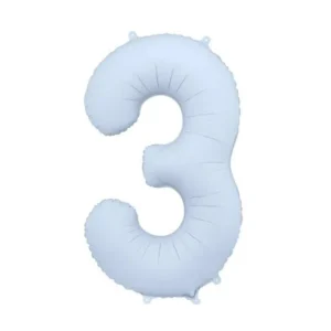 3 vuoden kuva ilmapallo vaaleansininen Matt tyhjä 86cm