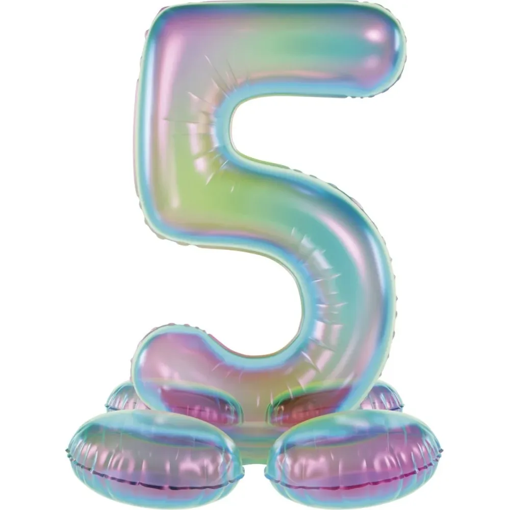 5 vuoden numero ilmapallo Standard Holografinen tyhjä 72cm