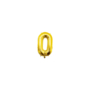 0 vuosi Helium ilmapallo Gold tyhjä 40cm