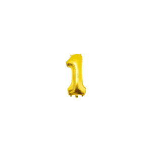 1 vuosi Helium ilmapallo Gold tyhjä 40cm