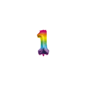 1 vuosi Helium ilmapallo Rainbow tyhjä 40cm