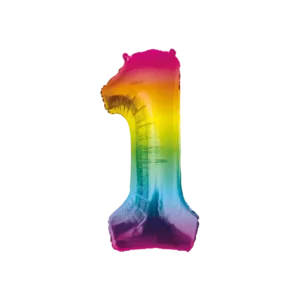1 vuosi Helium ilmapallo Rainbow tyhjä 86cm