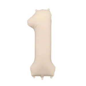 1 vuosi kuva ilmapallo Beige Matt tyhjä 86cm