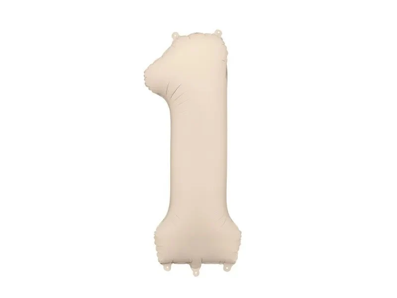 1 vuosi kuva ilmapallo Beige Matt tyhjä 86cm