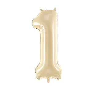 1 vuosi Kuva Ilmapallo Beige Tyhjä 72cm