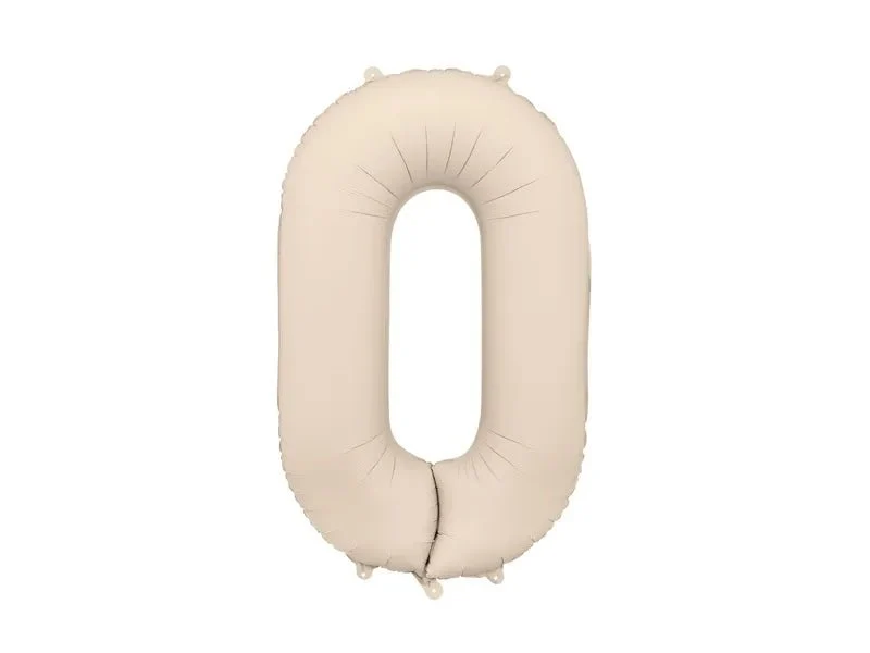 0 Vuosi Kuva Ilmapallo Beige Tyhjä 86cm