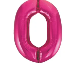 0 Vuosi Kuva Ilmapallo Fuksia Tyhjä 86cm