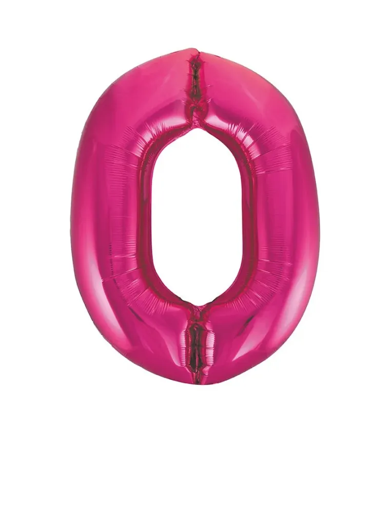 0 Vuosi Kuva Ilmapallo Fuksia Tyhjä 86cm