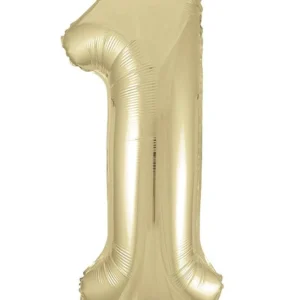 1 vuosi kuva ilmapallo Gold Gloss tyhjä 86cm