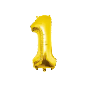 1 vuosi kuva ilmapallo Gold tyhjä 86cm