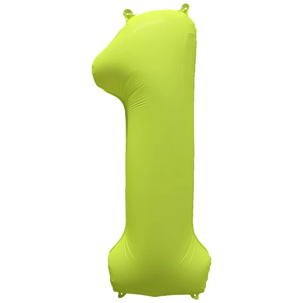 1 vuosi kuva ilmapallo Neon keltainen tyhjä 86cm