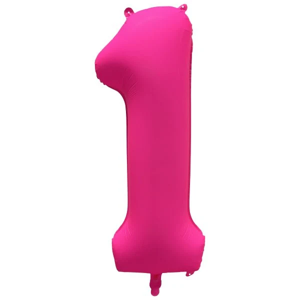 1 vuosi kuva ilmapallo Neon vaaleanpunainen tyhjä 86cm