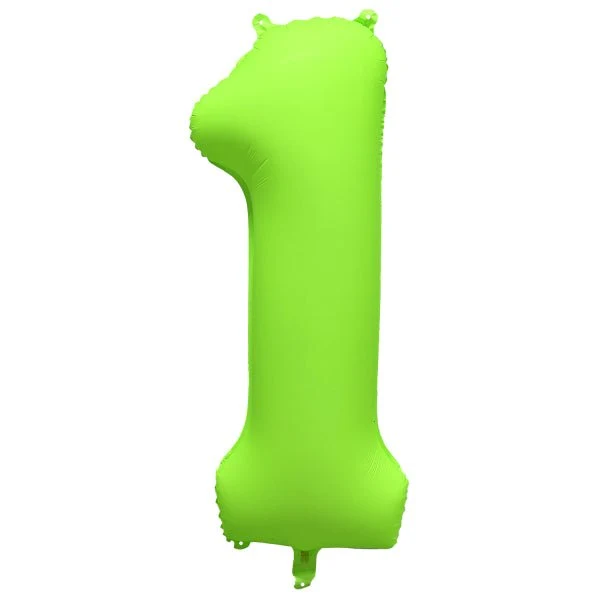 1 vuosi kuva ilmapallo Neon vihreä tyhjä 86cm