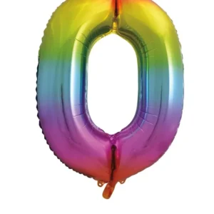 0 Vuosi Kuva Ilmapallo Rainbow tyhjä 86cm