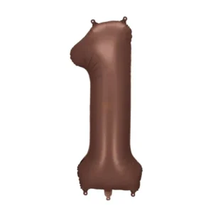 1 vuosi kuva ilmapallo ruskea tyhjä 86cm