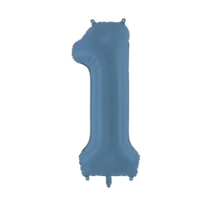 1 vuosi kuva ilmapallo sininen Matt tyhjä 86cm
