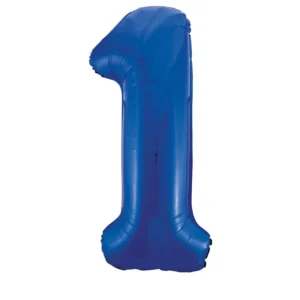 1 vuosi kuva ilmapallo sininen tyhjä 86cm