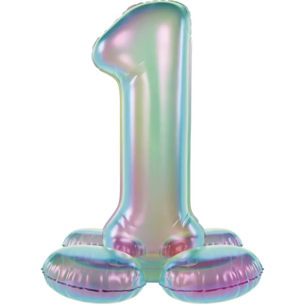 1 vuosi Kuva Ilmapallo Standard Holografinen tyhjä 72cm