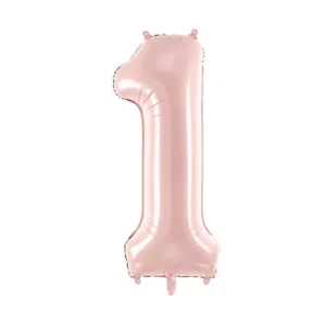 1 vuosi kuva ilmapallo vaaleanpunainen tyhjä 72cm