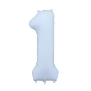 1 vuosi kuva ilmapallo vaaleansininen Matt tyhjä 86cm