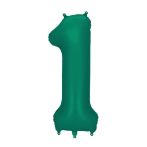 1 vuosi kuva ilmapallo vihreä tyhjä 86cm