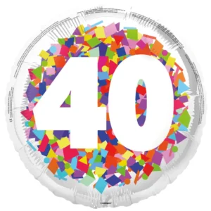 40 vuotta helium ilmapallo konfetti tyhjä 45cm