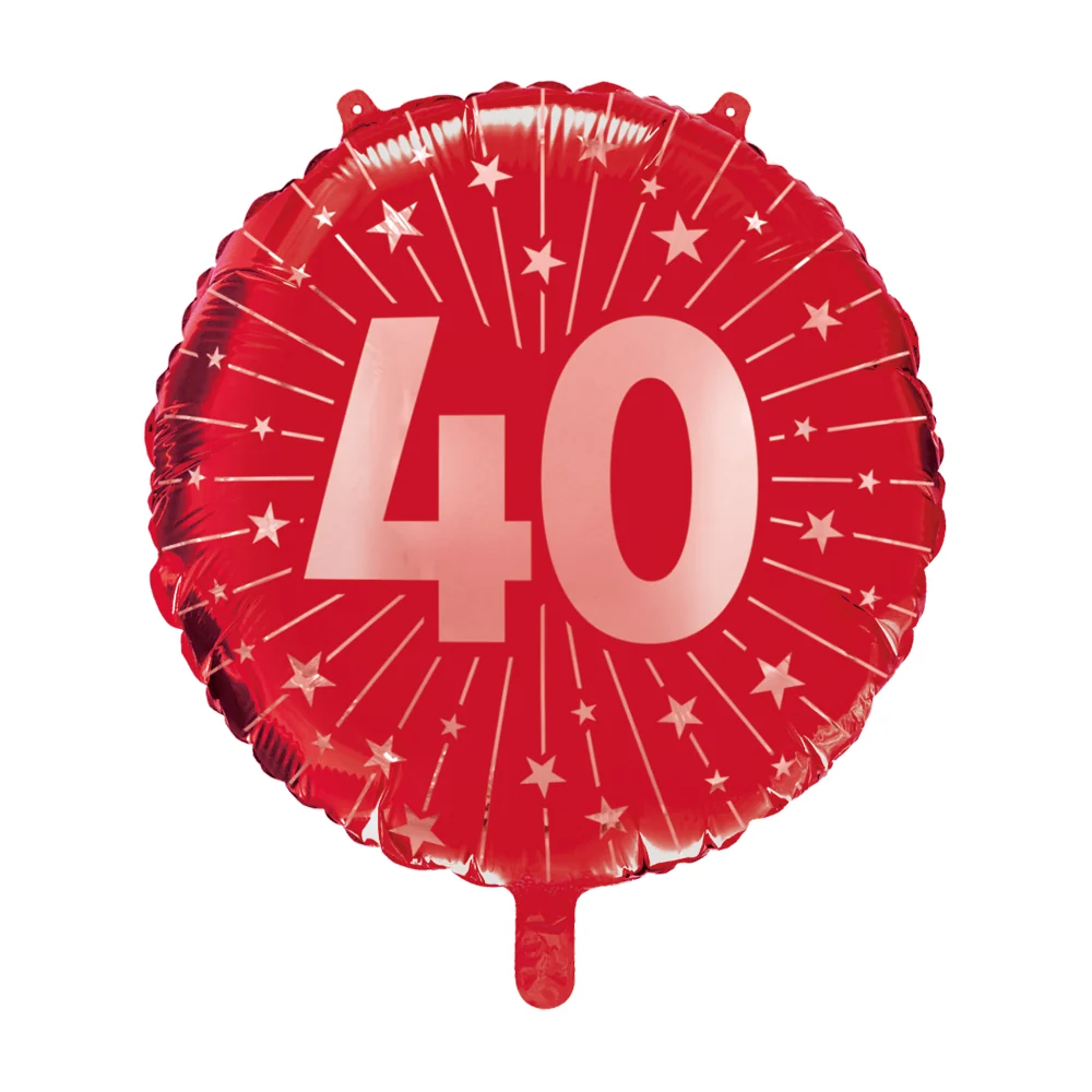 40 vuotta Helium ilmapallo punainen tyhjä 45cm
