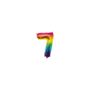 7 vuotta Helium ilmapallo Rainbow tyhjä 40cm