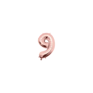 9 vuotta Helium ilmapallo Rose Gold tyhjä 40cm