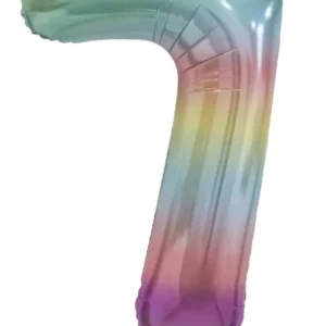 7 vuotta helium ilmapallo sateenkaari pastelli tyhjä 86cm