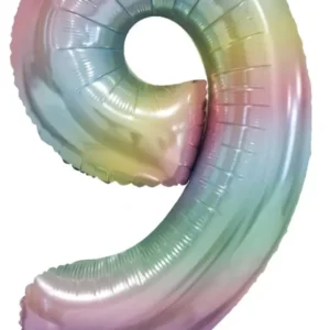 9 vuotta helium ilmapallo sateenkaari pastelli tyhjä 86cm