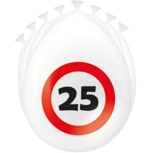 25 vuotta ilmapalloja liikennemerkki 30cm