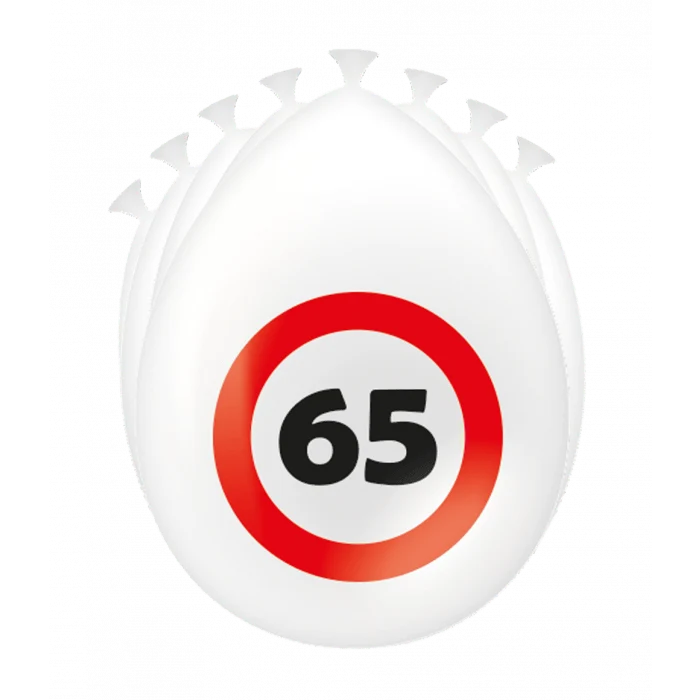 65 vuotta ilmapallot liikennemerkki 30cm